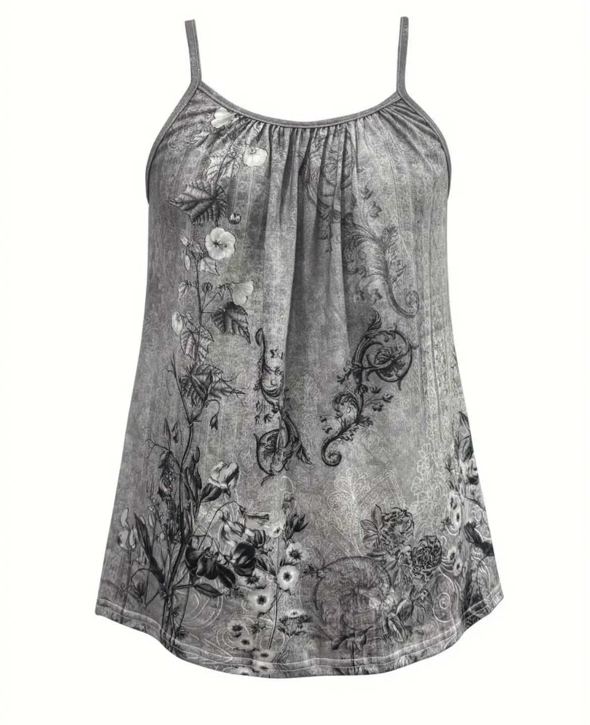 Musculosa flor grises