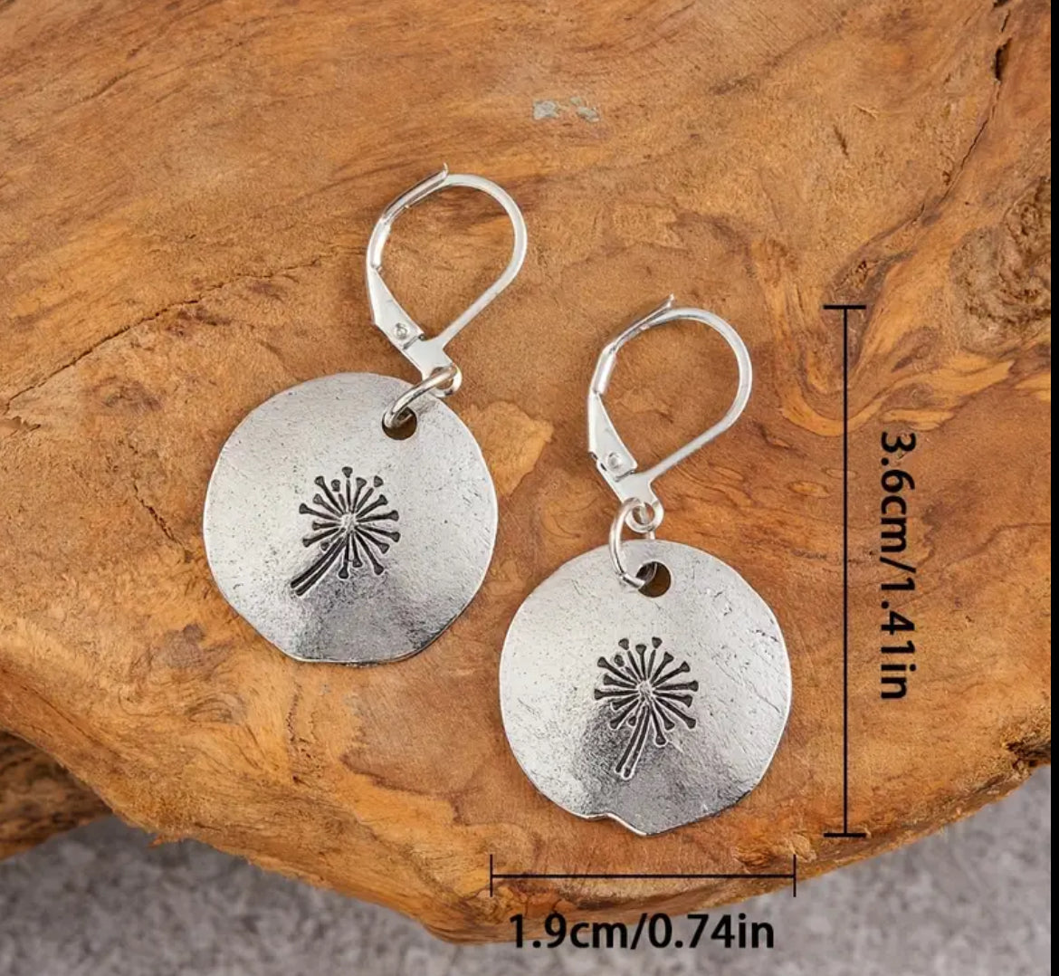 Aros caravanas artesanales Boho modelo flor