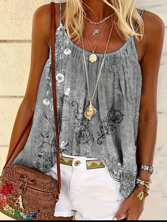 Musculosa flor grises