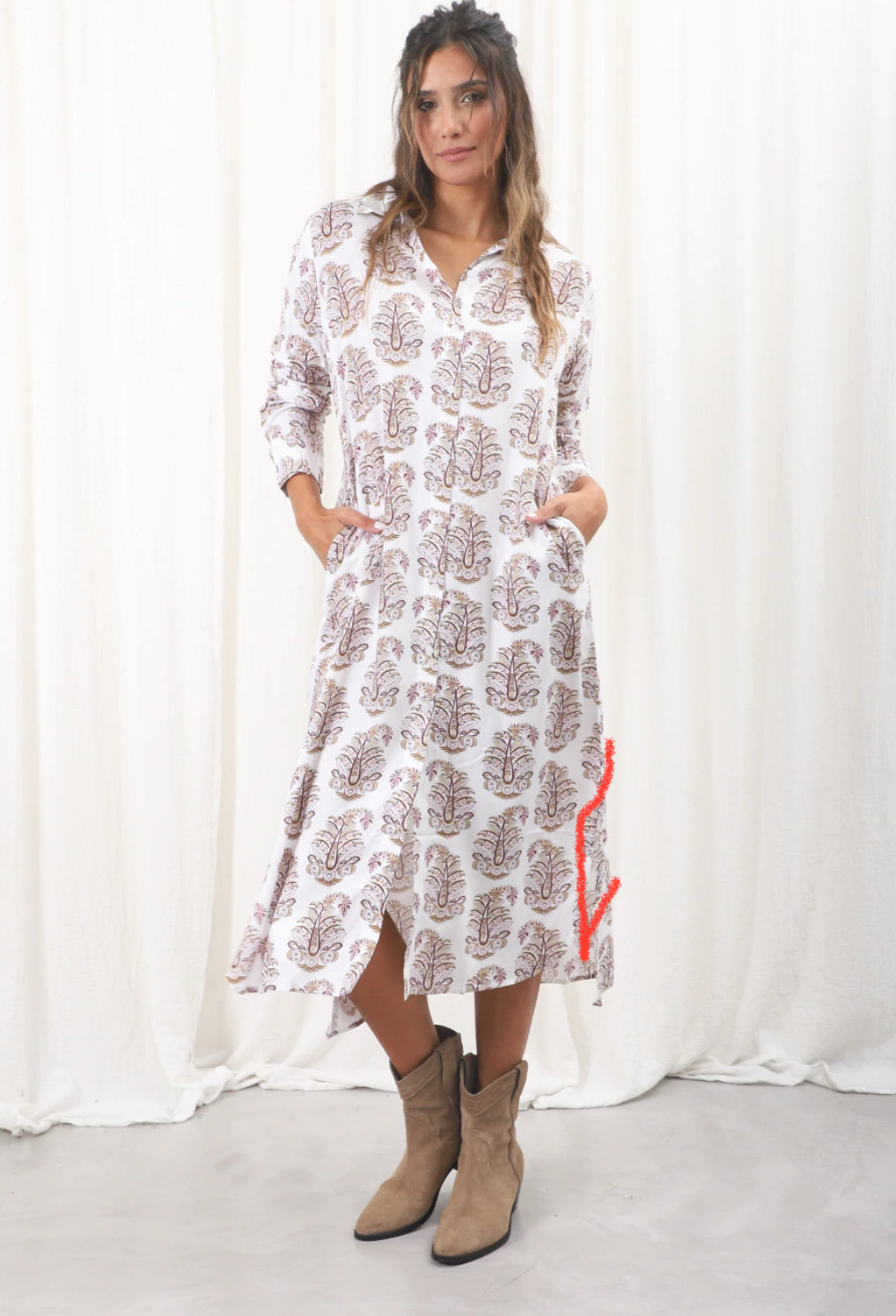 Vestido camisa crude