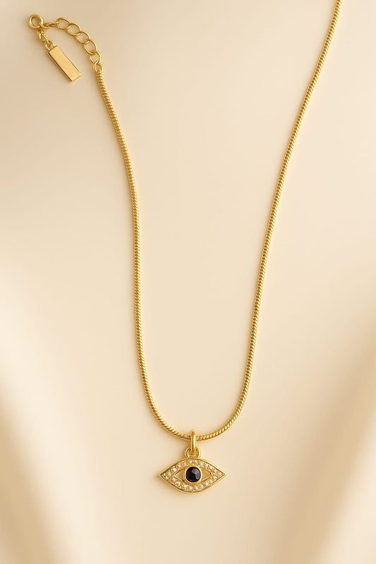 Cadena veneciana con ojo turco azul brillante