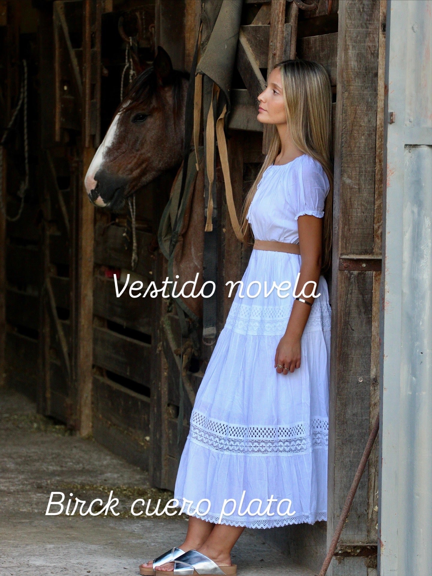 Vestido blanco con puntillas over size